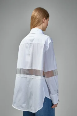 Frenken Street Poplin Organza Oversized Shirt - LABELS