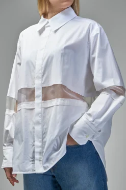 Frenken Street Poplin Organza Oversized Shirt - LABELS