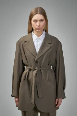 Frenken Wrap Summer Wool Blazer - LABELS