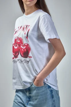 Ganni Basic Jersey Cherry Relaxed T-Shirt - LABELS