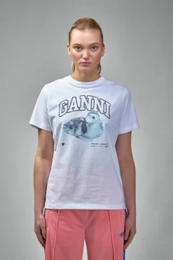 Ganni Basic Jersey Duckie Relaxed T-Shirt - LABELS