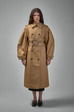 Ganni Bonded Cotton Trench Coat - LABELS