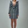 Ganni Check cotton Mini Dress black 099 - LABELS