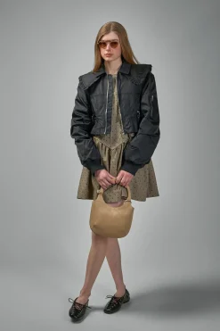 Ganni Duchesse Nylon Fitted Jacket - LABELS