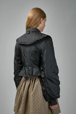 Ganni Duchesse Nylon Fitted Jacket - LABELS