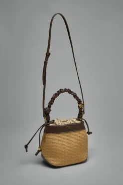 Ganni Ganni Bou Bucket Bag Raffia - LABELS
