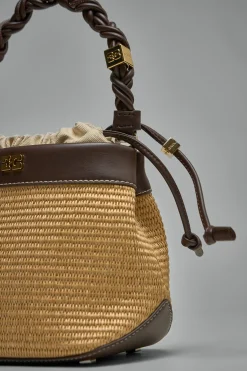 Ganni Ganni Bou Bucket Bag Raffia - LABELS