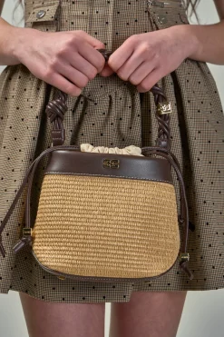Ganni Ganni Bou Bucket Bag Raffia - LABELS