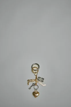 Ganni Ganni Bou Charms Keyring Silver And Gold - LABELS