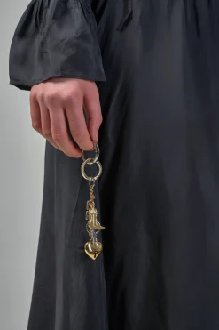 Ganni Ganni Bou Charms Keyring Silver And Gold - LABELS