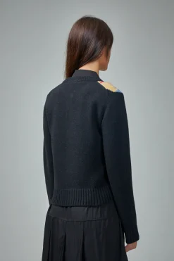 Ganni Harlequin Wool Mix Knit Cardigan - LABELS