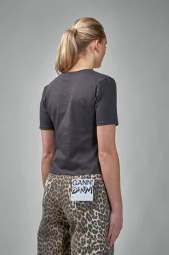 Ganni Heavy Cotton Heart Small T-Shirt - LABELS