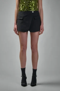 Ganni Heavy Cotton Tailoring Shorts - LABELS