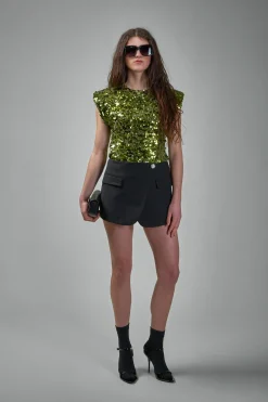 Ganni Heavy Cotton Tailoring Shorts - LABELS