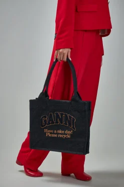Ganni Large Easy Shopper Denim - LABELS