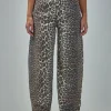 Ganni Leopard Denim Stary Jeans - LABELS