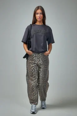 Ganni Leopard Denim Stary Jeans - LABELS
