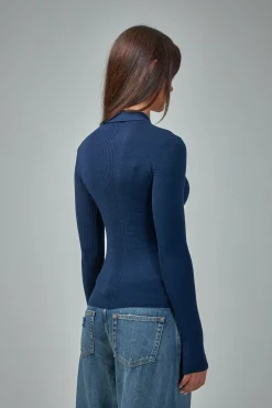 Ganni Mini Ribbed Merino Polo - LABELS
