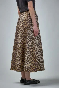 Ganni Printed Cotton Elasticated Maxi Skirt - LABELS