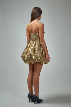 Ganni Shibori Pleat Strap Mini Dress - LABELS