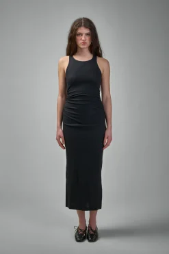 Ganni Soft Cotton Rib Tank Top Long Dress - LABELS