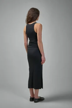Ganni Soft Cotton Rib Tank Top Long Dress - LABELS