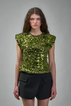 Ganni Velvet Sequins Blouse - LABELS
