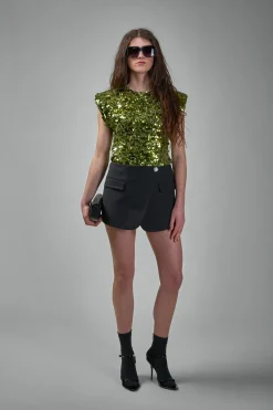 Ganni Velvet Sequins Blouse - LABELS