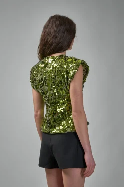 Ganni Velvet Sequins Blouse - LABELS