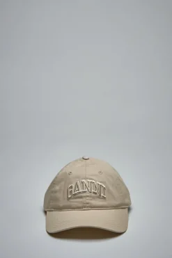 Ganni Washed Cotton Canvas Cap Embroidery - LABELS