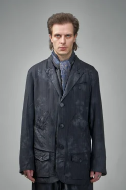 Geoffrey B. Small EV8J04 Handmade Single Breasted Coat Jacket With Patch Pockets - LABELS