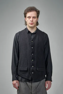 Geoffrey B. Small EV8J06 Handmade Single Breasted 6-Buttons Central, Single Vent Waistcoat - LABELS