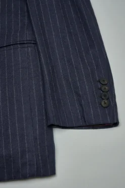 Geoffrey B. Small EV8J10 Handmade Elongated Double-Breasted, 6 Buttons, Double Vent Tailored Jacket - LABELS
