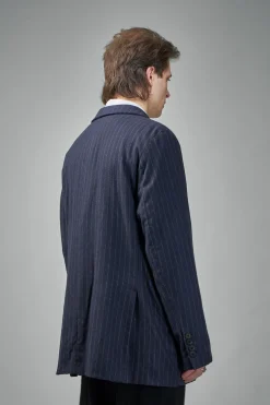 Geoffrey B. Small EV8J10 Handmade Elongated Double-Breasted, 6 Buttons, Double Vent Tailored Jacket - LABELS