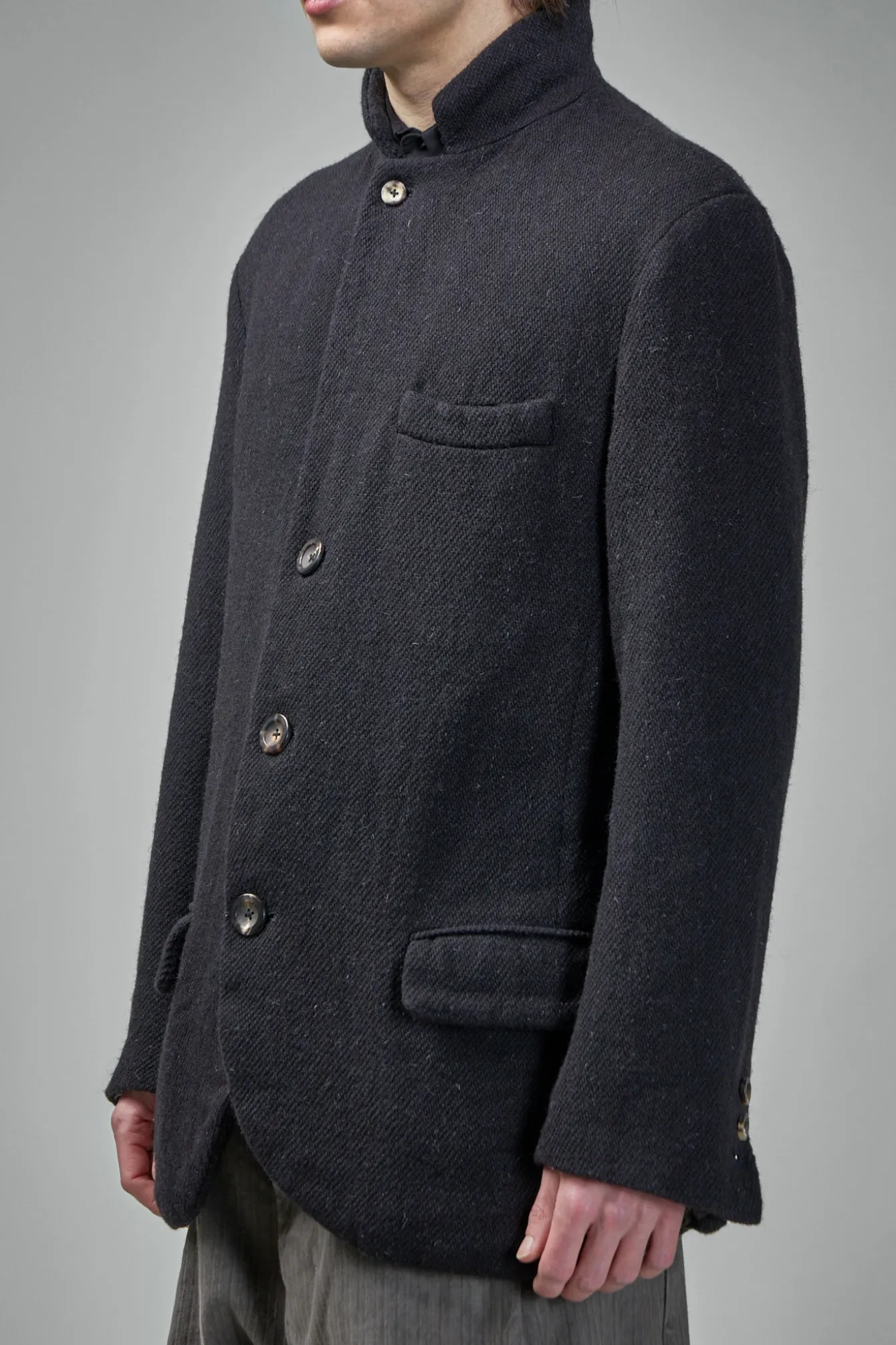 Geoffrey B. Small EV8J05 Handmade Extended Length Single-Breasted 3 Button Jacket - LABELS