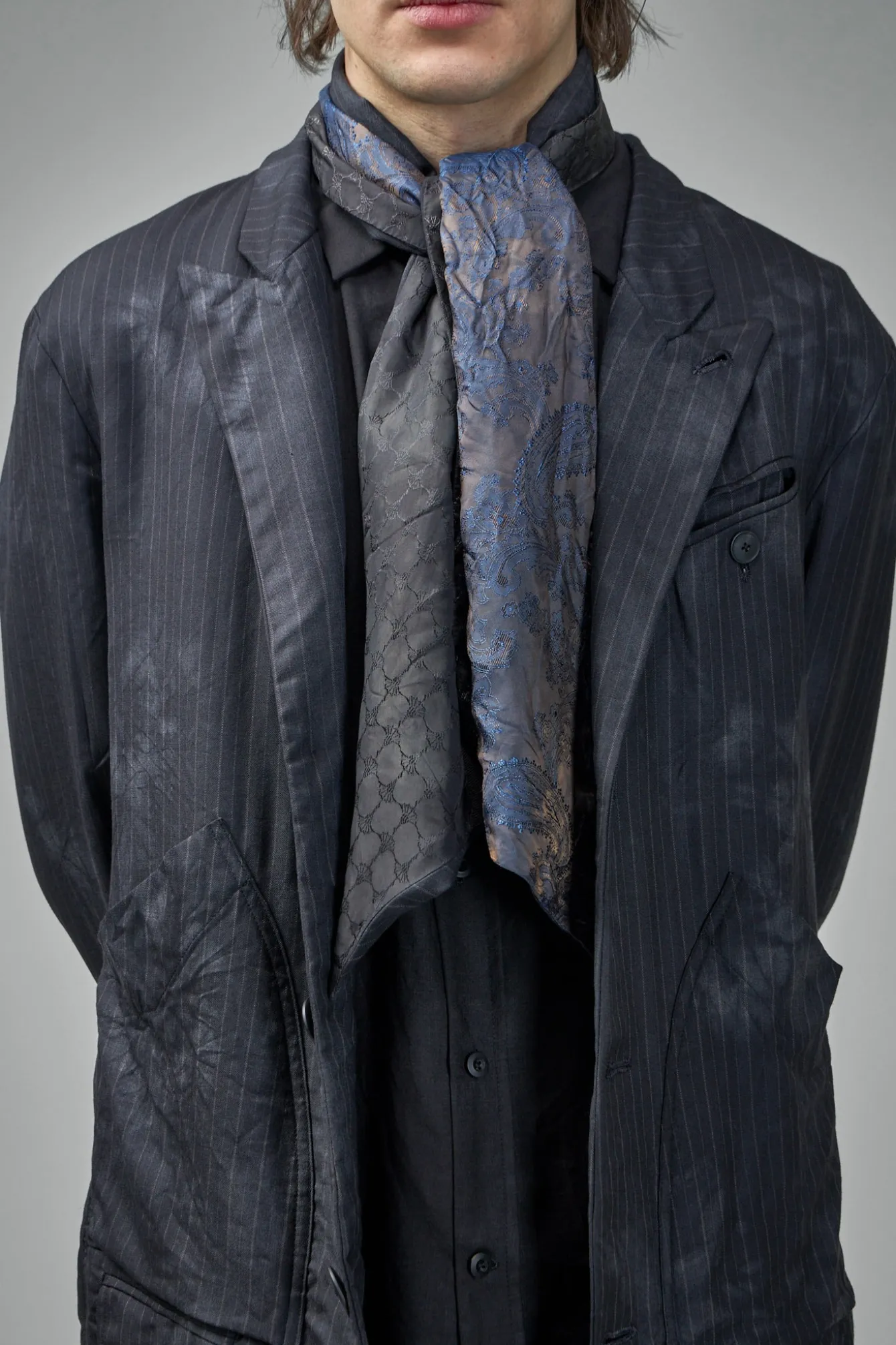Geoffrey B. Small EV8J04 Handmade Classic Fully-Ined Double-Face Cravatte Scarf - LABELS