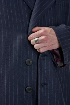 Geoffrey B. Small EV8J10 Handmade Elongated Double-Breasted, 6 Buttons, Double Vent Tailored Jacket - LABELS