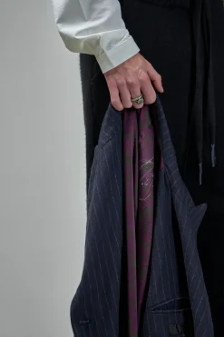 Geoffrey B. Small EV8J10 Handmade Elongated Double-Breasted, 6 Buttons, Double Vent Tailored Jacket - LABELS