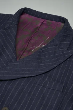 Geoffrey B. Small EV8J10 Handmade Elongated Double-Breasted, 6 Buttons, Double Vent Tailored Jacket - LABELS