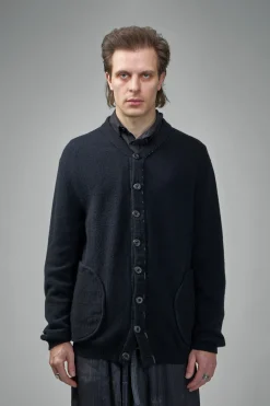 Geoffrey B. Small EV8K06 Handmade 8 Button-Front V-Neck Cardigan Sweater - LABELS