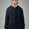 Geoffrey B. Small EV7WK02 Handmade Extended-Length Long Hooded Cardigan - LABELS