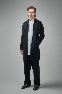 Geoffrey B. Small EV7WK01 Handmade Pure Cariaggi Yarn Cashmere Long Knit Cardigan - LABELS
