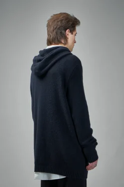 Geoffrey B. Small EV7WK02 Handmade Extended-Length Long Hooded Cardigan - LABELS