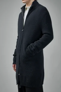 Geoffrey B. Small EV7WK01 Handmade Pure Cariaggi Yarn Cashmere Long Knit Cardigan - LABELS