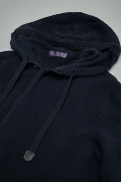 Geoffrey B. Small EV7WK02 Handmade Extended-Length Long Hooded Cardigan - LABELS