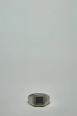 Guidi Silver Ring w/ Kangaroo Leather 925 - LABELS