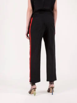 Haider Ackermann Casual Trousers Cosmos black red - LABELS