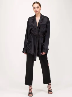 Haider Ackermann Casual Trousers Cosmos black red - LABELS