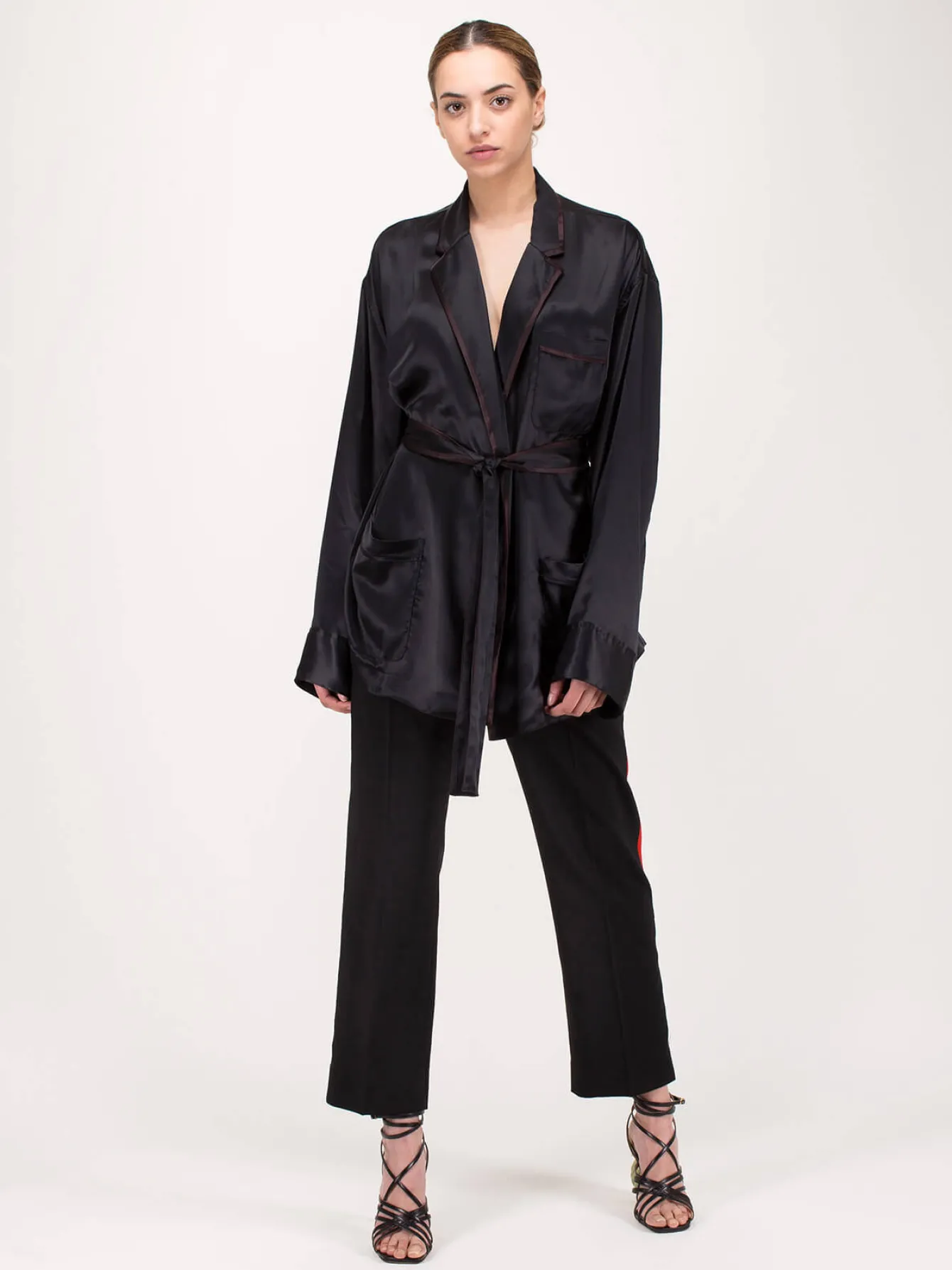 Haider Ackermann Casual Trousers Cosmos black red - LABELS