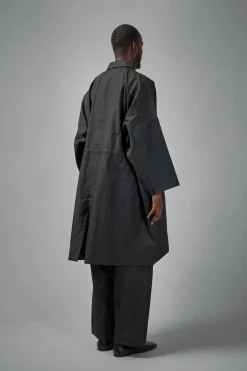 Jan-Jan Van Essche COAT#32 Long Loose Unlined Fit Coat With Detachable Collar - LABELS